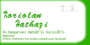 koriolan hathazi business card